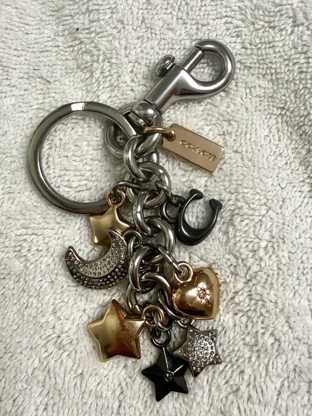 Silver and gold Coach star cluster charm. Fast Shipper.